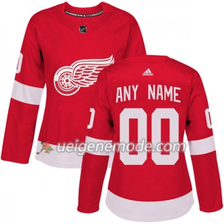 Dame Eishockey Detroit Red Wings Custom Adidas 2017-2018 Rot Authentic